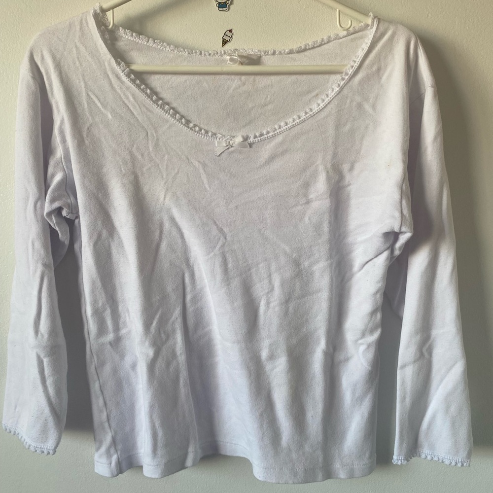⭐️2for$20⭐️ White Long Sleeve Baby Doll Top